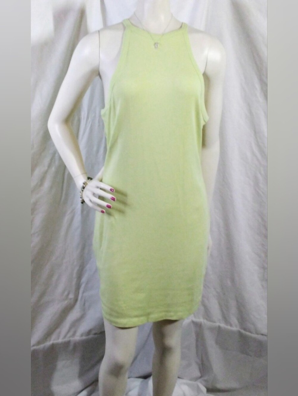 Fabletics Light Green Halter Shift Dress Size L